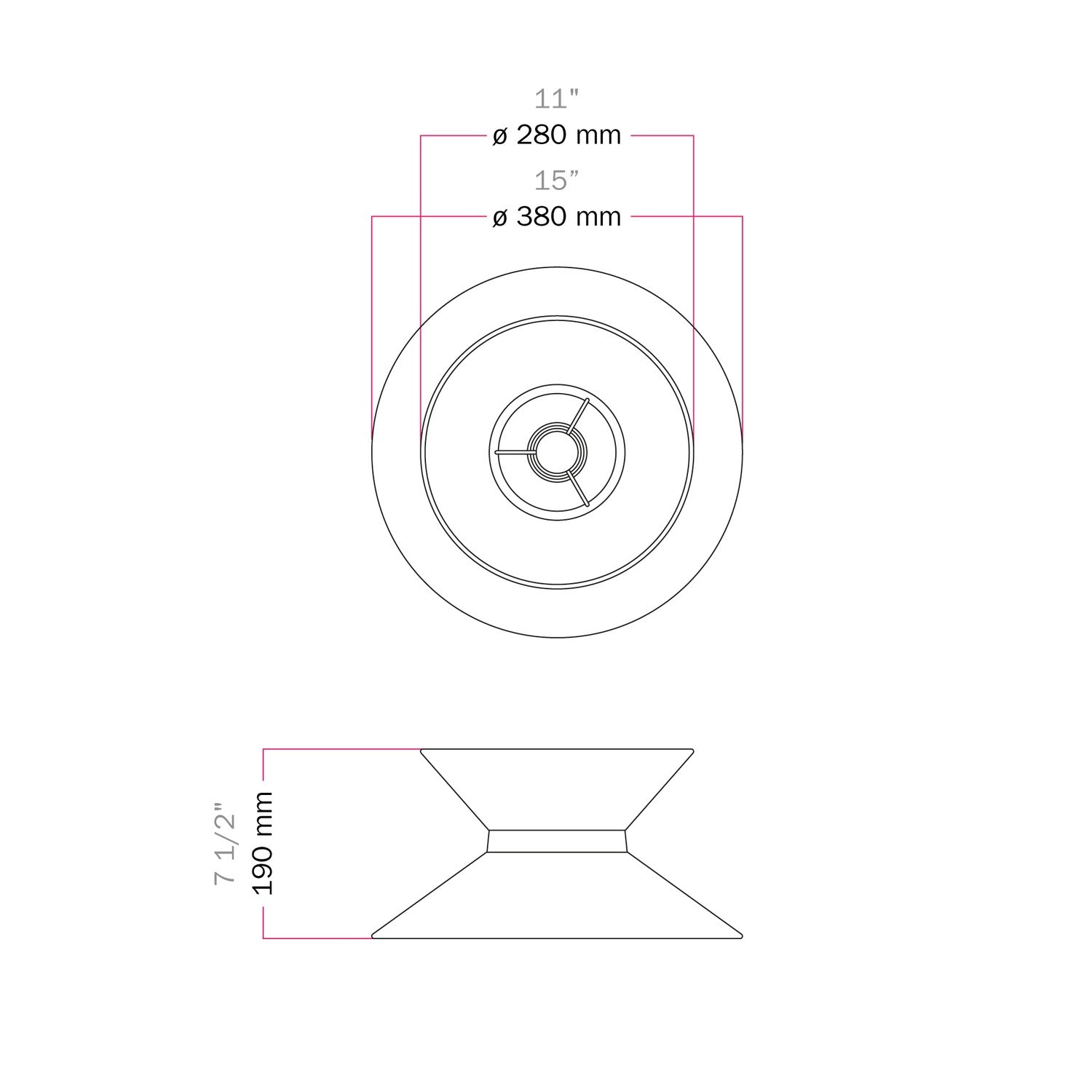 Paralume in tessuto Clessidra per lampada a sospensione - Lana Marrone Lana grigio scuro