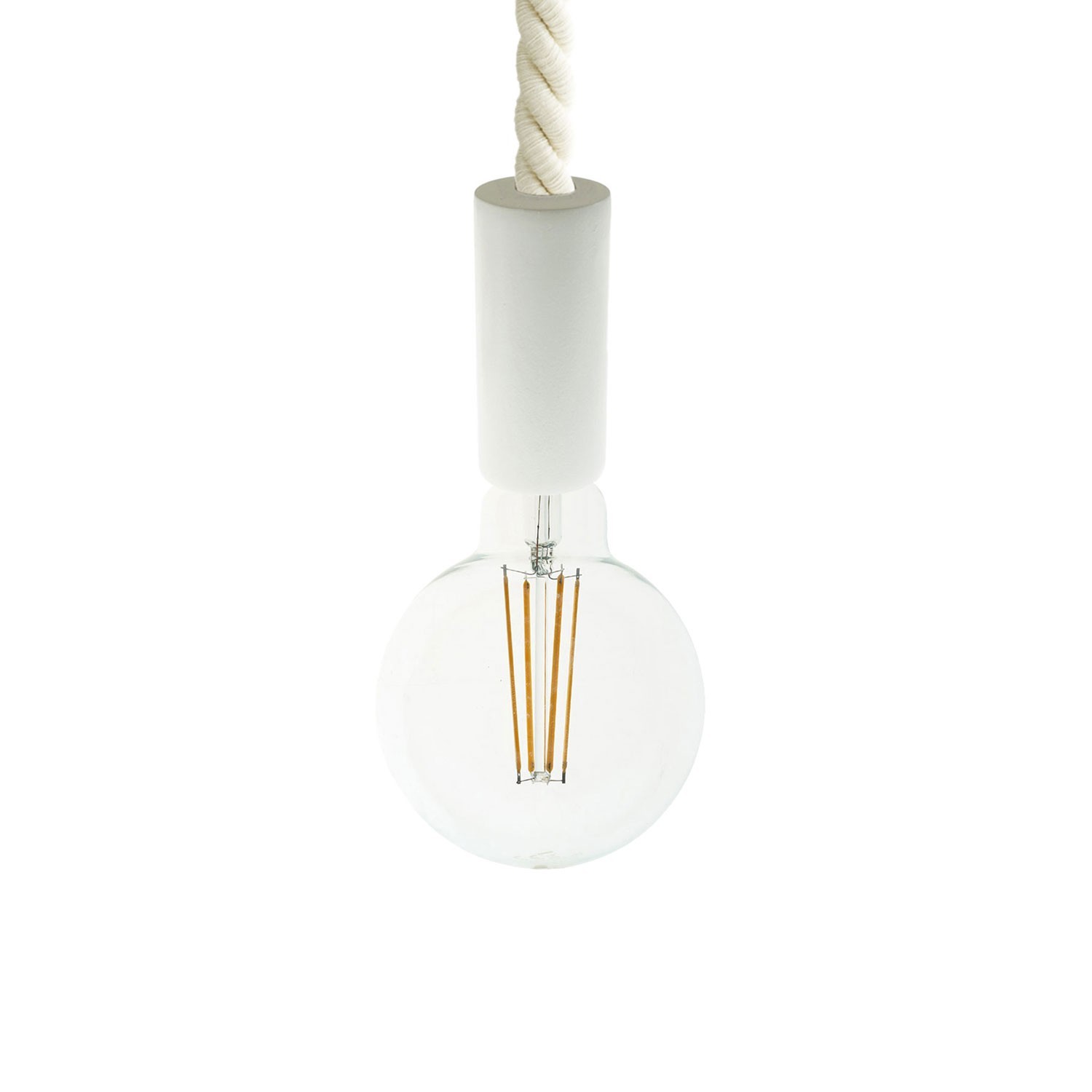 Závesná lampa s 2XL 24mm lanovým káblom, lakované drevené prvky - Vyrobená v Taliansku
