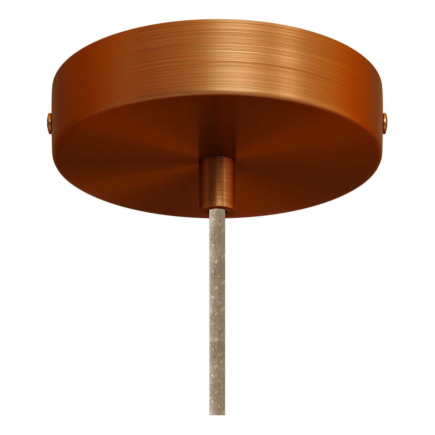Závesná lampa s textilným káblom a keramickým tienidlom Zvon XL – Vyrobená v Taliansku