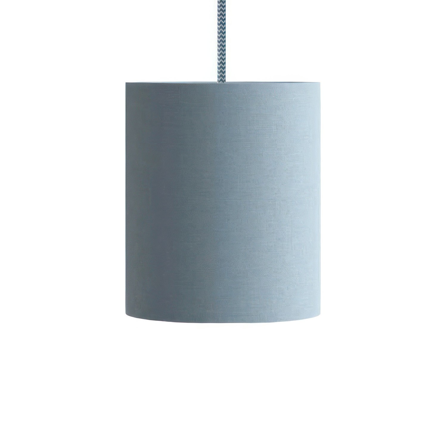 Závesná lampa s textilným káblom, látkovým tienidlom a kovovými detailmi - Vyrobená v Taliansku