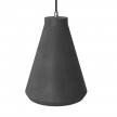 Závesná lampa s textilným káblom, betónovým tienidlom Funnel a kovovými detailmi – Vyrobená v Taliansku
