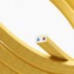 Textilní elektrický kabel pro světelný řetěz, pokrytý umělým hedvábím - CM10 žlutý