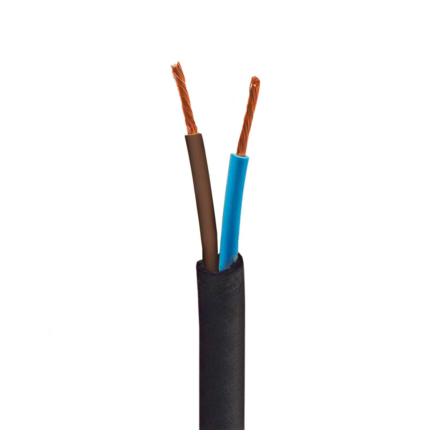 Okrúhly elektrický kábel odolný voči UV žiareniu, prírodná sivá SN02 na vonkajšie použitie - kompatibilný s Eiva Outdoor IP65