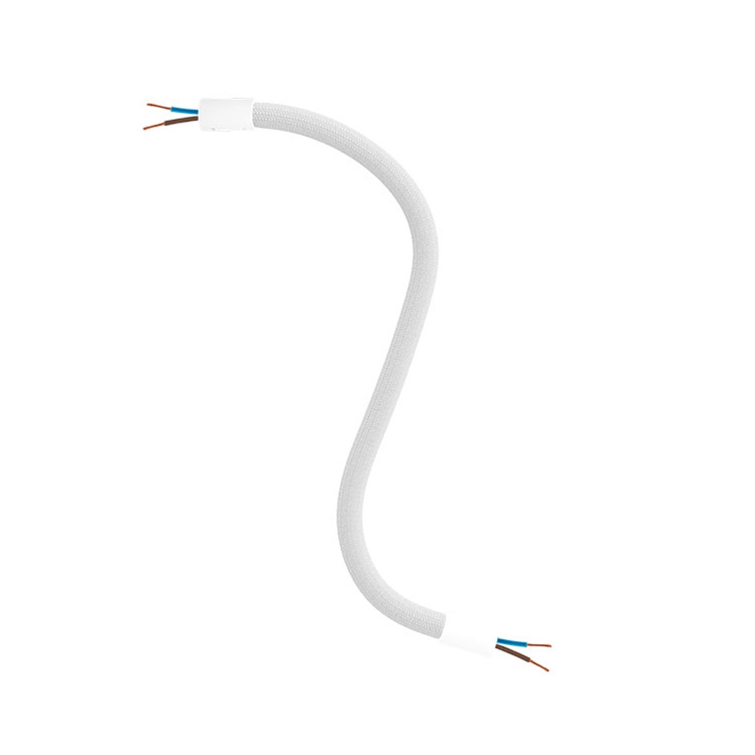 Creative Flex v sade - ohybná trubica potiahnutá bielou textíliou RM01 s kovovými koncovými svorkami