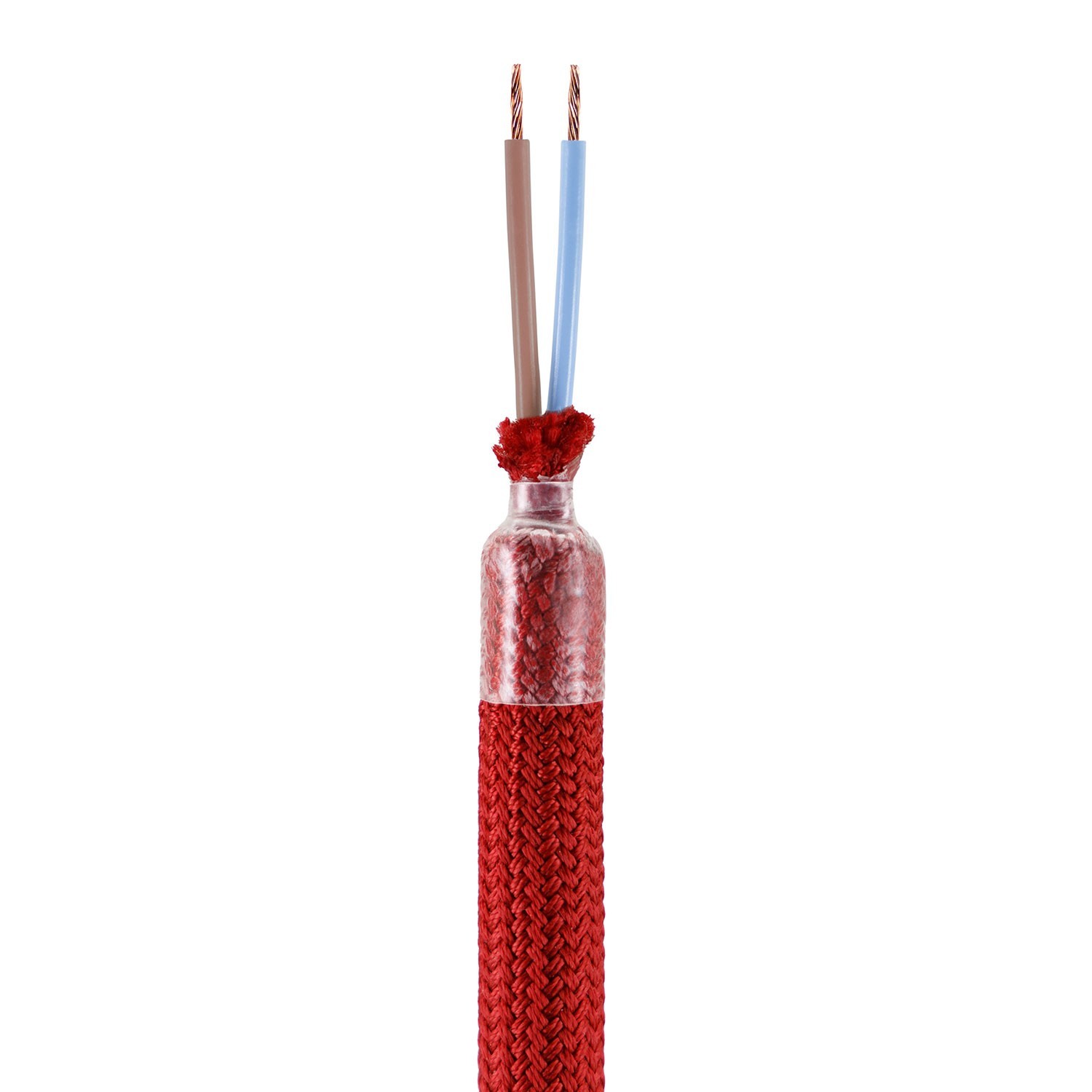 Creative Flex v sade - ohybná trubica potiahnutá červenou textíliou RM09 s kovovými koncovými svorkami