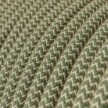 Svietidlo do zásuvky Snake Cik-Cak s farebným textilným káblom so vzorom cik-cak