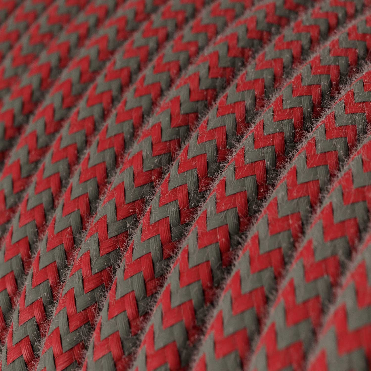 Svietidlo pre tienidlo do zásuvky Snake Cik-Cak s farebným textilným káblom so vzorom cik-cak