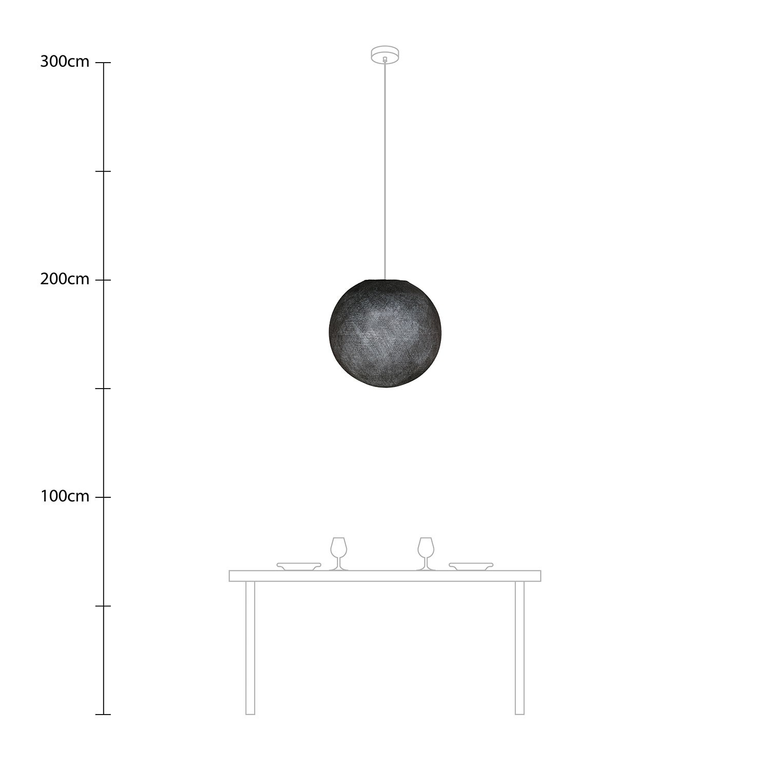TIenidlo guľa Sphere Light - tkané, ručne vyrobené