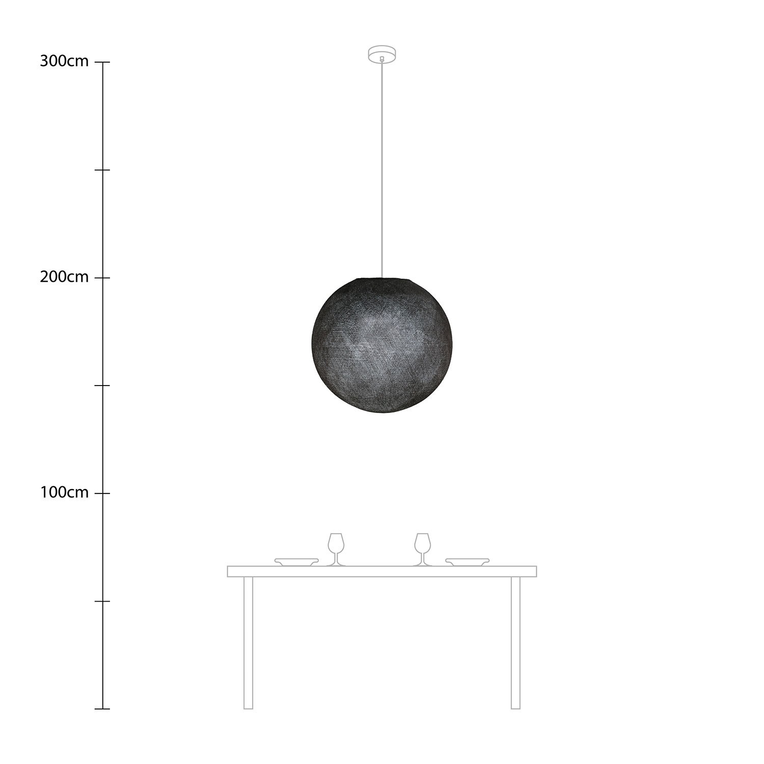 TIenidlo guľa Sphere Light - tkané, ručne vyrobené