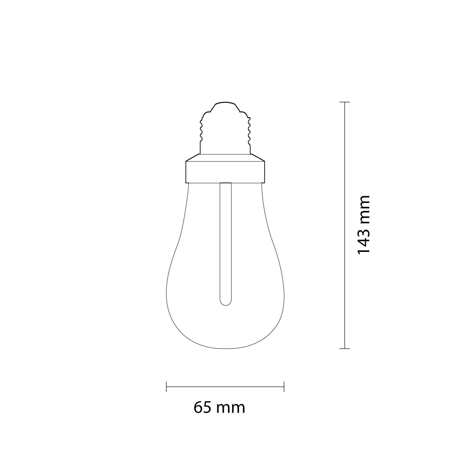 LED žiarovka Plumen 002 6,5W E27 stmievateľná 2200K