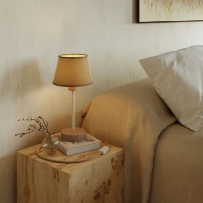 Drevená stolná lampa vhodná pre tienidlo - Alzaluce Wood
