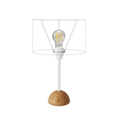 Prenosná a nabíjateľná lampa Cabless12 s kvapkovou žiarovkou vhodná pre tienidlo