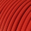 Extra mäkký silikónový elektrický kábel s podšívkou z lesklej ohnivo červenej látky - RM09 okrúhly 2x0,75 mm