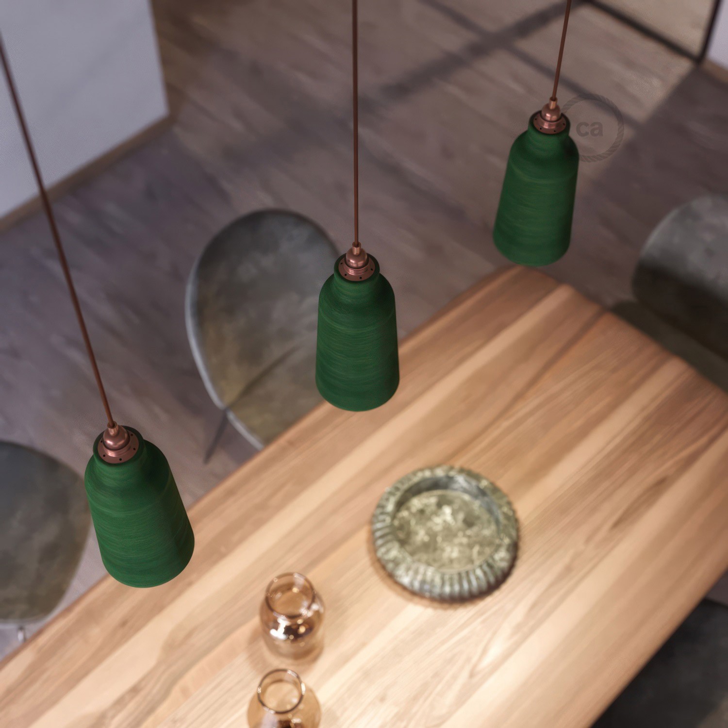 Keramické tienidlo v tvare Fľaše z kolekcie Materia - Vyrobené v Taliansku