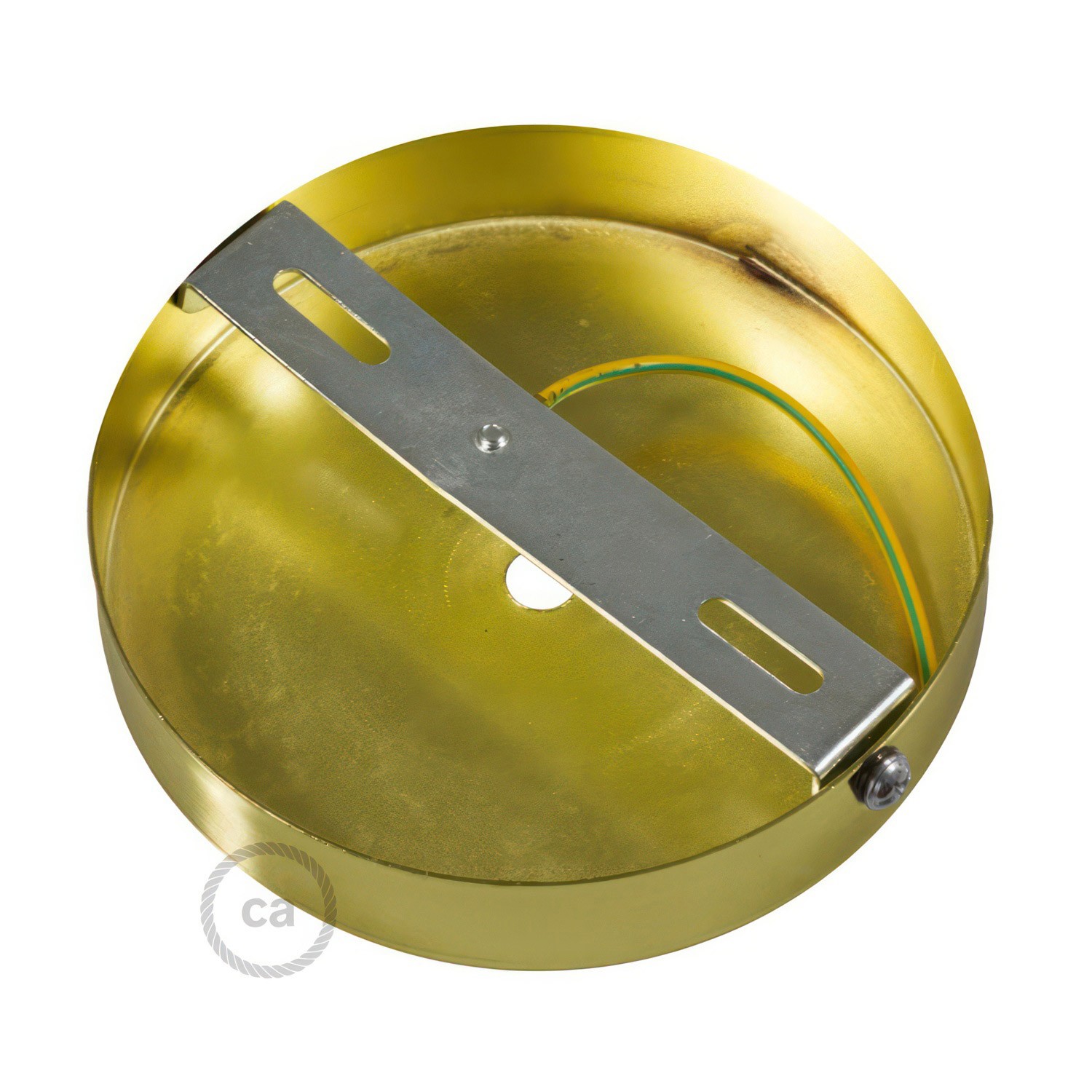 Valcová kovová stropná rozeta - 1 otvor