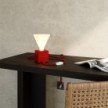 Červená stolová lampa - Cubetto