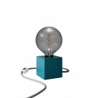 Modrá stolová lampa - Cubetto