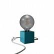 Modrá stolová lampa - Cubetto