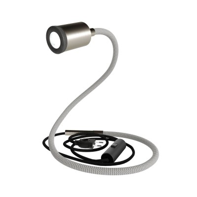 Flexibilná stolná lampa GU1d-one bez základne s malou bodovou objímkou