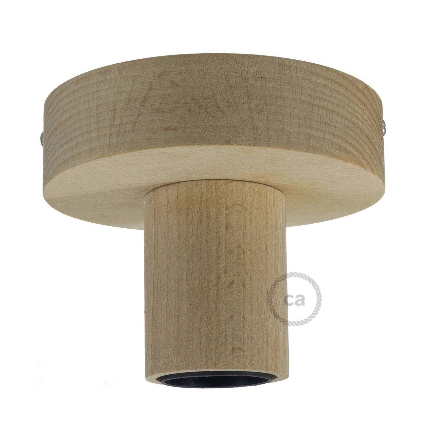 Fermaluce Wood S, zápustné svetlo z prírodného dreva na stenu alebo strop
