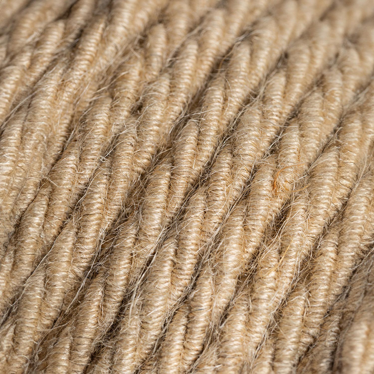 Stočený textilný elektrický kábel, jutový, TN06
