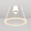 Stropné dizajnové svietidlo s priehľadnou kužeľovou žiarovkou Ghost