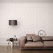 Závesná lampa pre tienidlo s okrúhlym textilným káblom - hodváb - lesklá - zlatá RL05