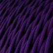 Stočený textilný elektrický kábel, umelý hodváb, jednofarebný, TM14 Fialová
