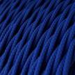 Stočený textilný elektrický kábel, umelý hodváb, jednofarebný, TM12 Modrá