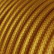 Okrúhly textilný elektrický kábel, umelý hodváb, jednofarebný, RM05 Zlatá