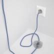 Napájací kábel pre podlahovú lampu, RM07 Lila hodvábny 3 m. Vyberte si farbu zástrčky a vypínača.