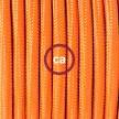 Napájací kábel pre podlahovú lampu, RM15 Oranžový hodvábny 3 m. Vyberte si farbu zástrčky a vypínača.