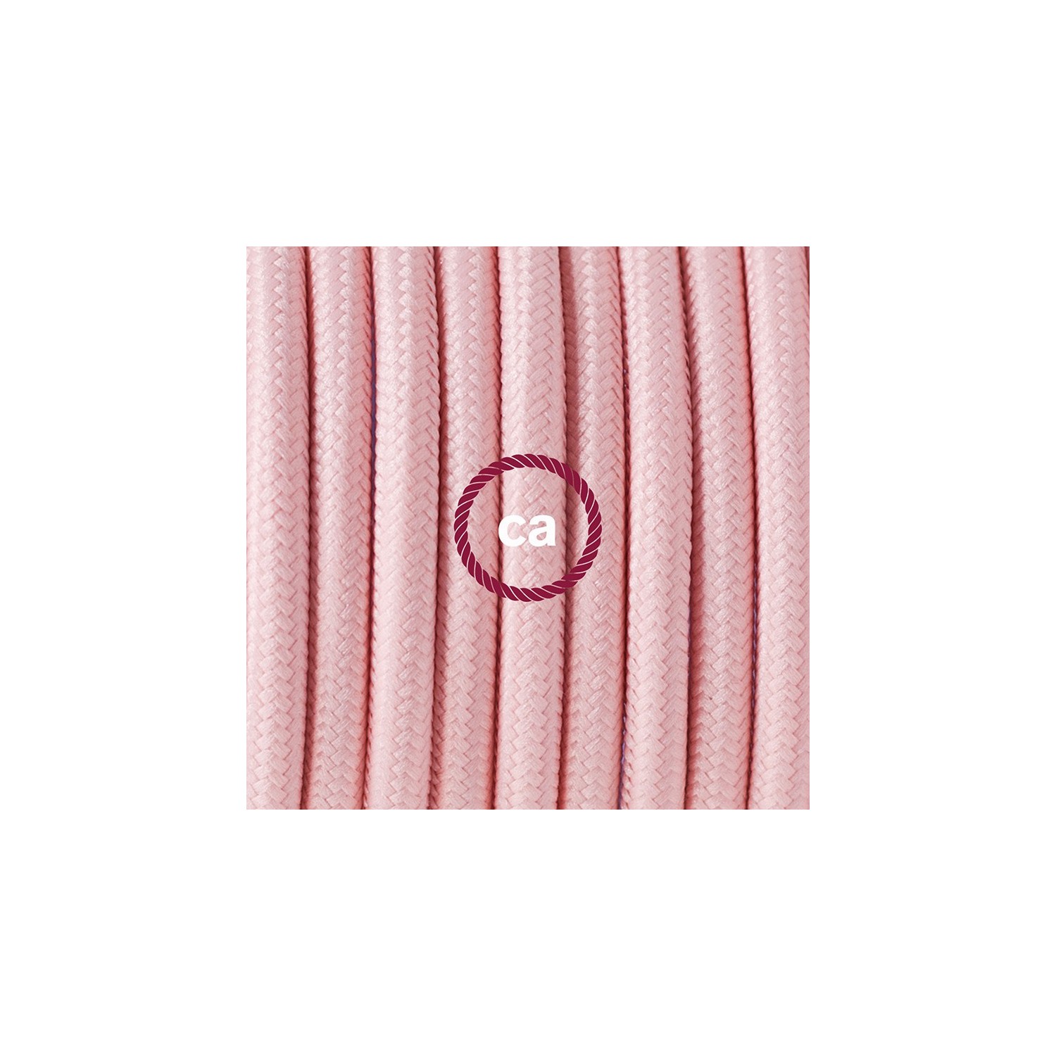 Napájací kábel pre podlahovú lampu, RM16 Ružový hodvábny 3 m. Vyberte si farbu zástrčky a vypínača.