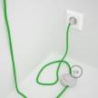 Napájací kábel pre podlahovú lampu, RM18 Limetkový hodvábny 3 m. Vyberte si farbu zástrčky a vypínača.