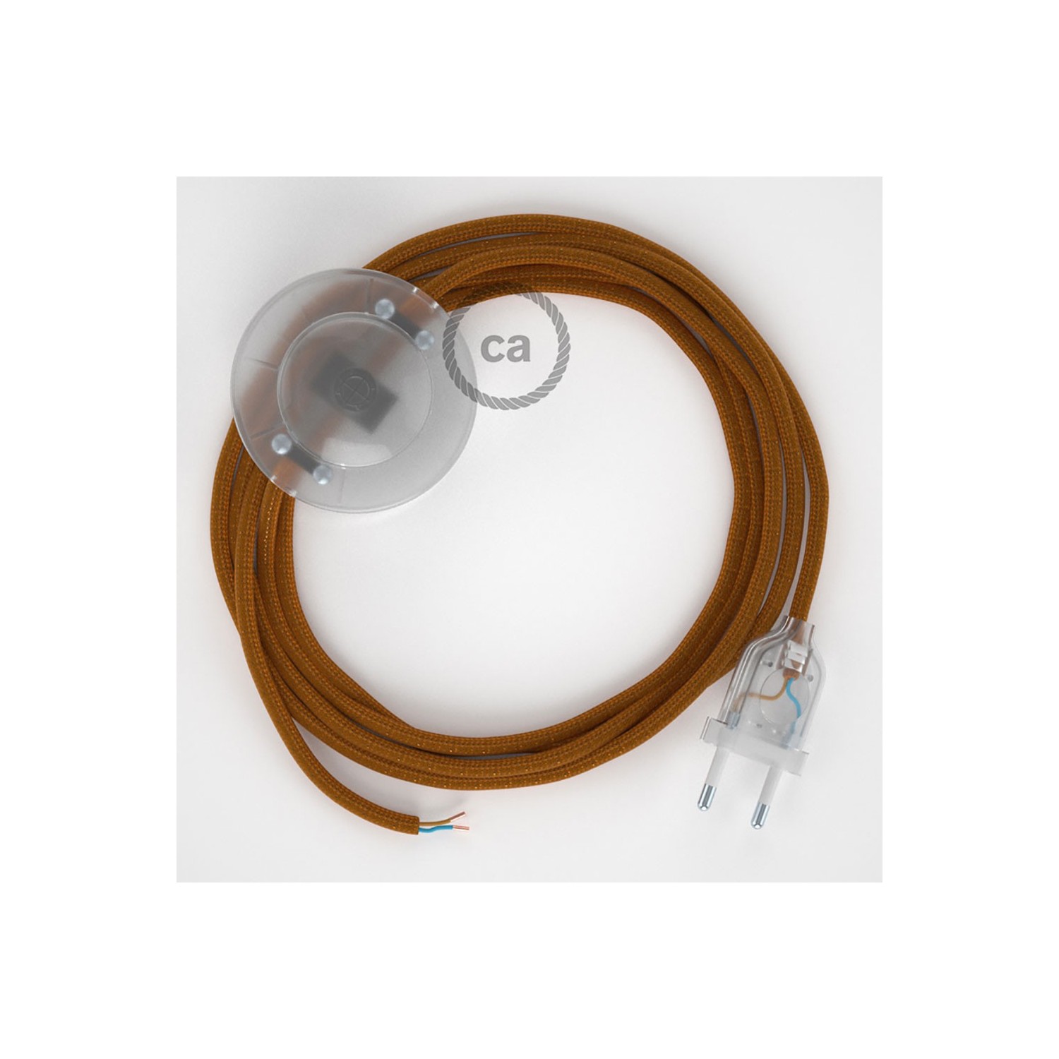 Napájací kábel pre podlahovú lampu, RM22 Whisky hodvábny 3 m. Vyberte si farbu zástrčky a vypínača.