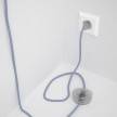 Napájací kábel pre podlahovú lampu, RZ07 Cik - cak lila hodvábny 3 m. Vyberte si farbu zástrčky a vypínača.