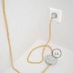 Napájací kábel pre podlahovú lampu, RZ10 Cik - cak žltý hodvábny 3 m. Vyberte si farbu zástrčky a vypínača.