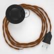 Napájací kábel pre podlahovú lampu, TM22 Whisky hodvábny 3 m. Vyberte si farbu zástrčky a vypínača.