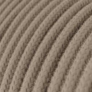 Okrúhly textilný elektrický kábel, bavlna, jednofarebný, RC43 Holubica