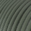 Okrúhly textilný elektrický kábel, bavlna, jednofarebný, RC63 Zeleno šedá