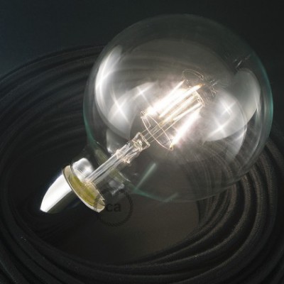Priehľadná LED žiarovka - Glóbus G125, 4W, E27 Decorative Vintage