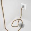 Napájací kábel pre podlahovú lampu, RC31 Medový bavlnený 3 m. Vyberte si farbu zástrčky a vypínača.
