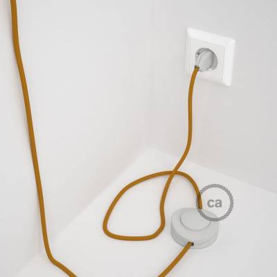 Napájací kábel pre podlahovú lampu, RM25 Horčicový hodvábny 3 m. Vyberte si farbu zástrčky a vypínača.