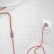 Napájací kábel pre stolnú lampu, RX07 Indian Summer bavlnený 1,80 m. Vyberte si farbu zástrčky a vypínača.