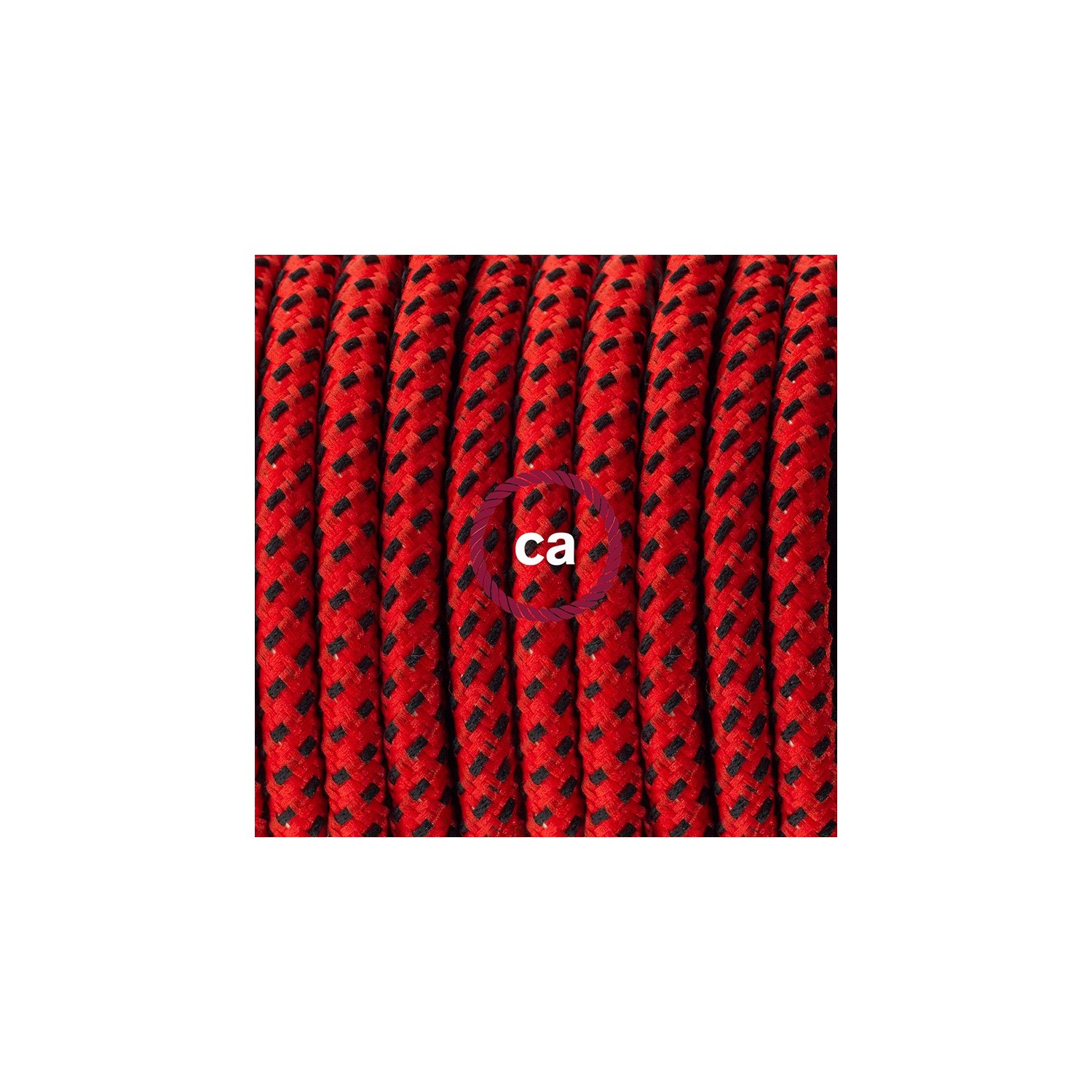 Napájací kábel pre stolnú lampu, RT94 Red Devil hodvábny 1,80 m. Vyberte si farbu zástrčky a vypínača.