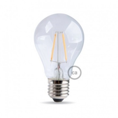 Žiarovka s LED vláknom Drop 7W E27 Priehľadná Stmievateľná