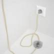 Napájací kábel pre podlahovú lampu, RM00 Slonovinový hodvábny 3 m. Vyberte si farbu zástrčky a vypínača.