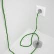 Napájací kábel pre podlahovú lampu, RX08 Zelený mixovaný bavlnený 3 m. Vyberte si farbu zástrčky a vypínača.