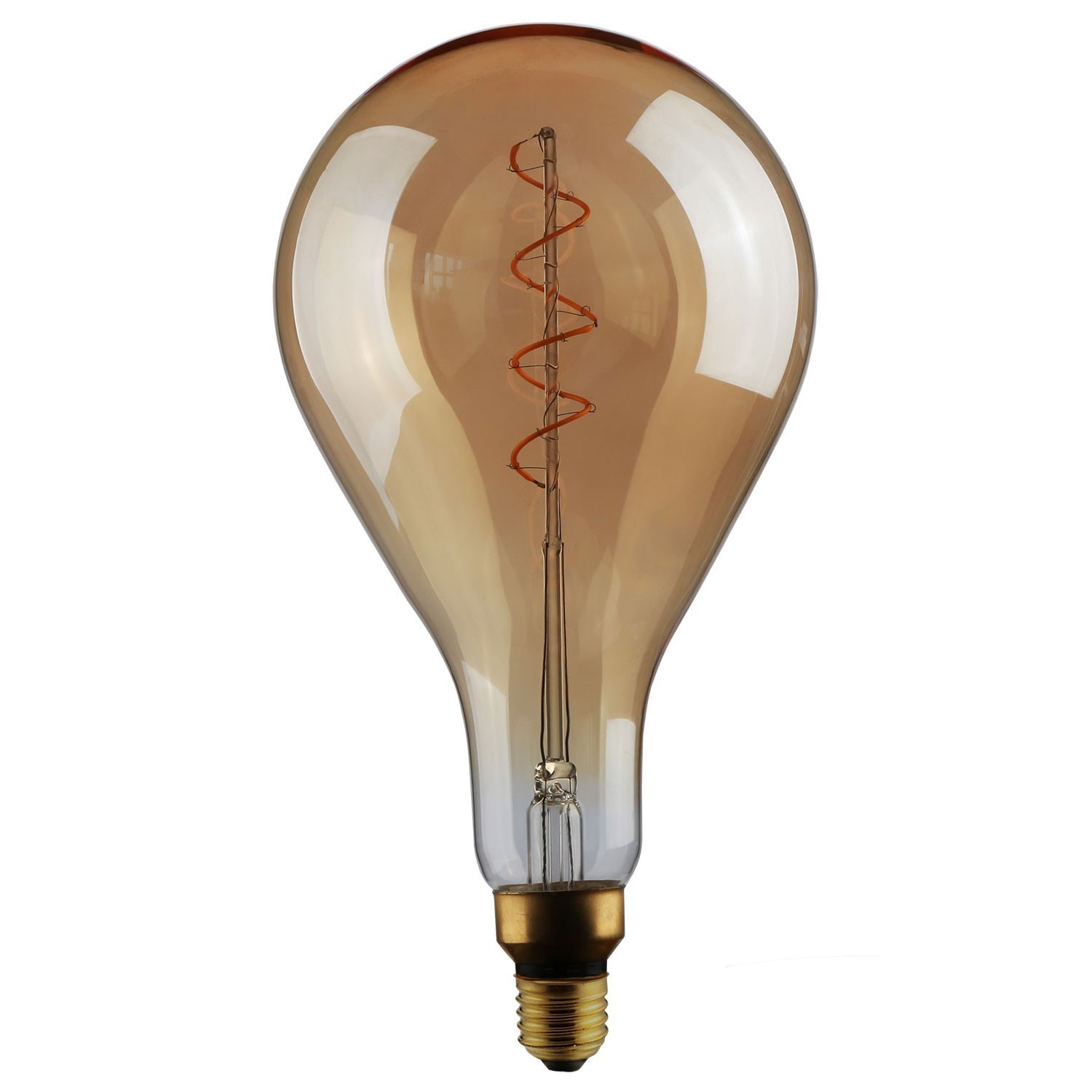Zlatá XXL LED žiarovka - Hruška A165 s dvojitým špirálovým vláknom - 5W E27 Stmievateľná 2000K