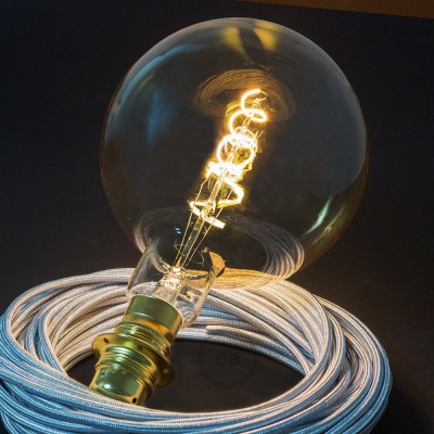 Zlatá XXL LED žiarovka - Guľa G200 s dvojitým špirálovým vláknom - 5W E27 Stmievateľná 2000K